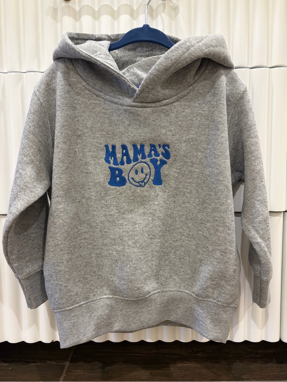 Custom embroidered MAMA’s BOY hoodie
